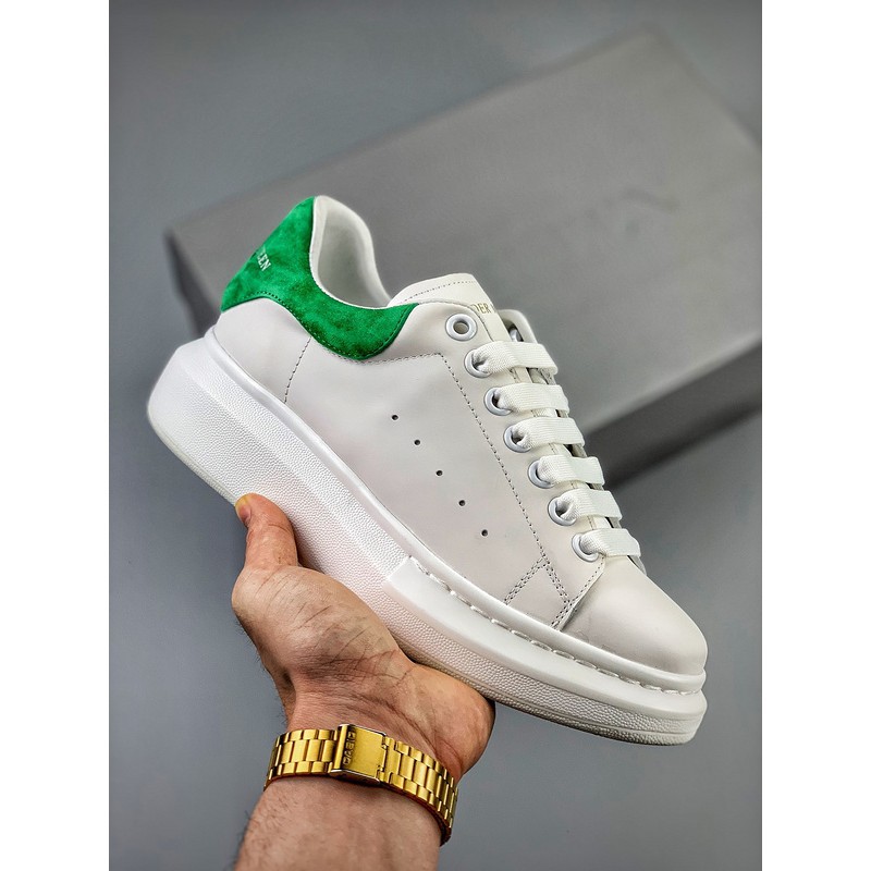 white and green alexander mcqueen sneakers