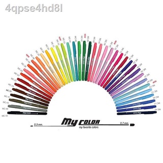 ✟(12 สี / 35 สี พร้อมกระเป๋า) ปากกาเมจิก Dong-A Mycolor2 2 หัว