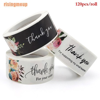 Risingmeup สติกเกอร์ฉลาก Thank You สําหรับตกแต่ง 120 ชิ้น