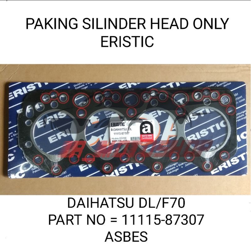 CYLINDER HEAD ONLY GASKET DAIHATSU DL/F70 ERISTIC