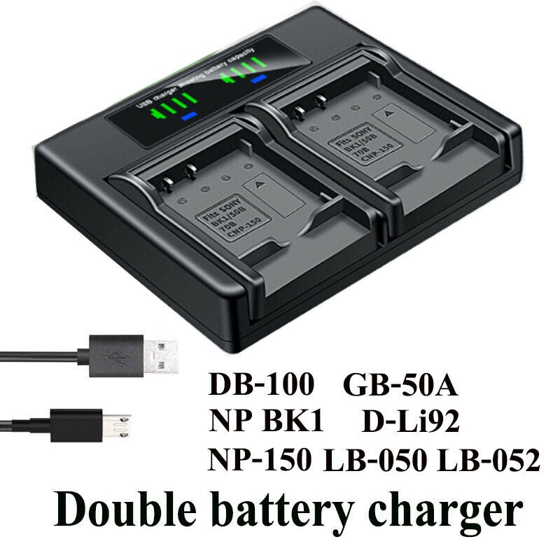 เครื่องชาร์จแบตเตอรี่คู่สําหรับ RICOH DB-100 BC-J10 CX3 CX4 CX5 CX6 HZ15