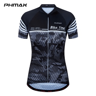 Phmax เสื้อปั่นจักรยาน ผู้หญิง ฤดูร้อน ชุดเสื้อจักรยาน ป้องกันรังสียูวี ชุดขี่จักรยาน