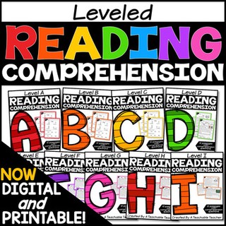 Leveled Reading Comprehension Passages &amp; Questions Bundle A-I Distance Learning Reading, EFL - ESL - ELD, Phonics