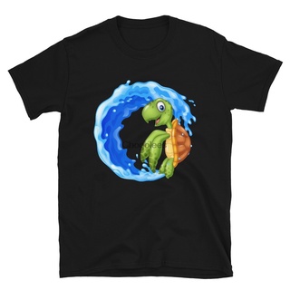 T-shirt  เสื้อยืดแขนสั้น พิมพ์ลาย Just A Who Loves Turtles สีน้ําทะเลS-5XL