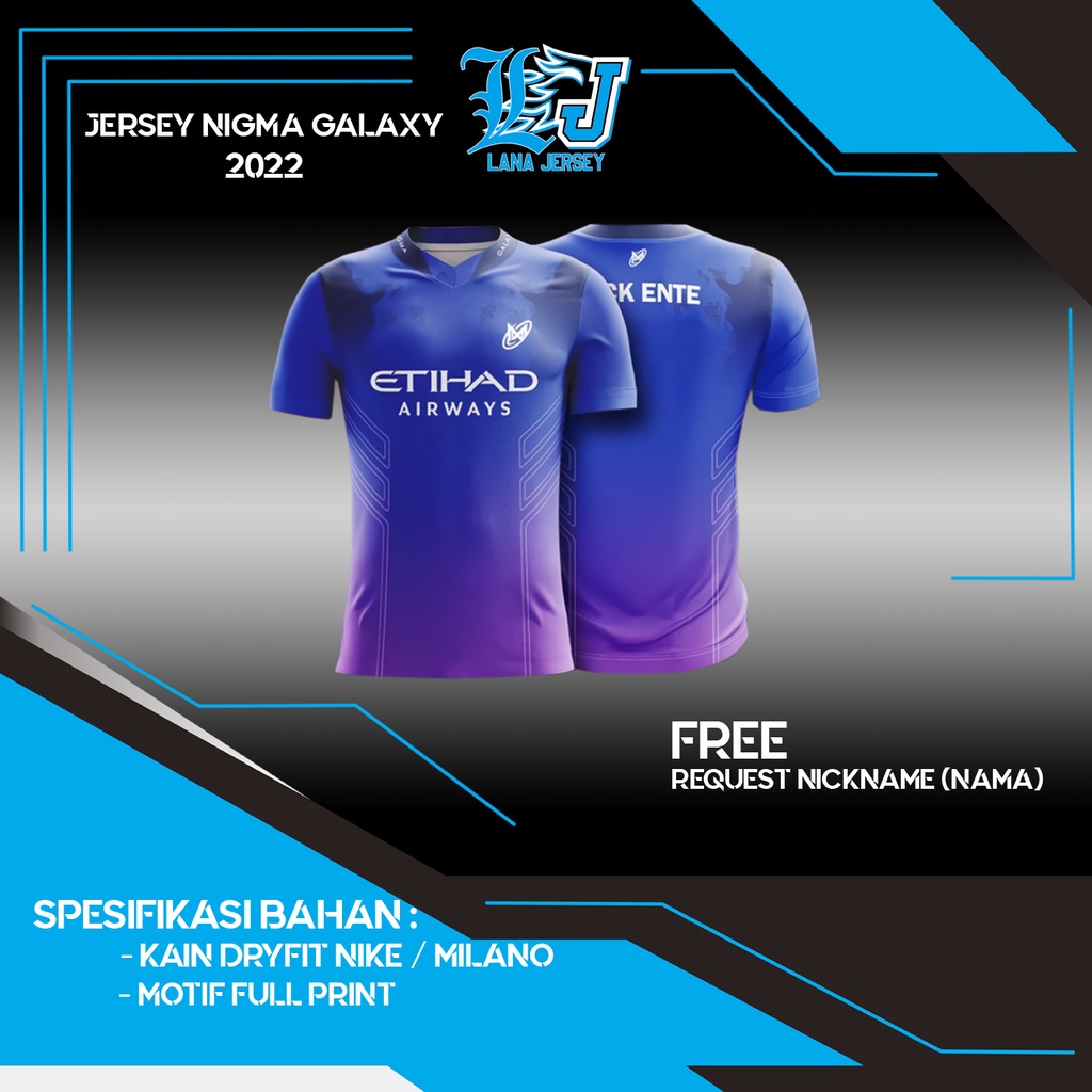 ใหม่ล่าสุด NIGMA GALAXY JERSEY 2022 GAME DOTA 2 (ฉายชื่อขอฟรี)