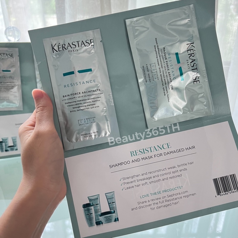 Kerastase Resistance เซ็ท 2ชิ้น shampoo 10ml + masque 15ml