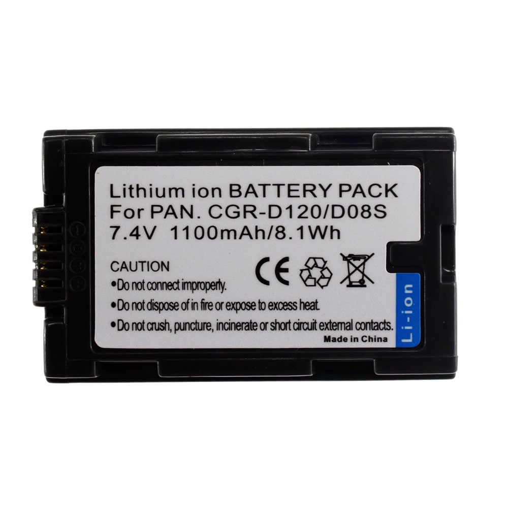 Battery for Panasonic NV-DS29B DV Camcorder CGR-D08R D08A D120E 1B D08S D110 D120 D120A  D16A/1B D16