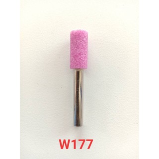 หินเจียร หินขัด ชมพู W177 แกน 6 mm.3/8x3/4”