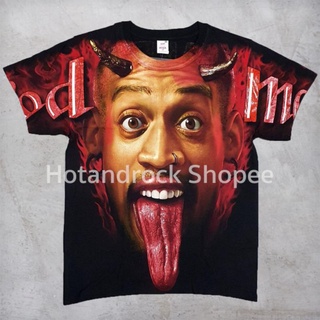 เสื้อยืดวงสีดำ DENNIS RODMAN Over Print Full Screen Premium Hotandrock