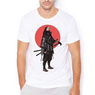 GILDAN เสื้อยืด ผ้าฝ้าย 100% พิมพ์ลาย Tiger Fox Crow Shinobi Samurai Ninja Warrior Ronin สีขาว สําหรับผู้ชายS-5XL