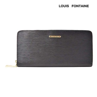 Louis Fontaine กระเป๋าสตางค์พับยาวซิปรอบ รุ่น GEMS - สีดำ ( LFW0017Z )