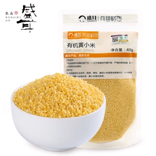 ข้าวฟ่าง คัดเกรดนำเข้า ธัญพืชเพื่อสุขภาพ 小黄米 新米粗粮 五谷杂粮 宝宝 米孕妇 月子米 八宝粥 盛耳有机黄小米 400g