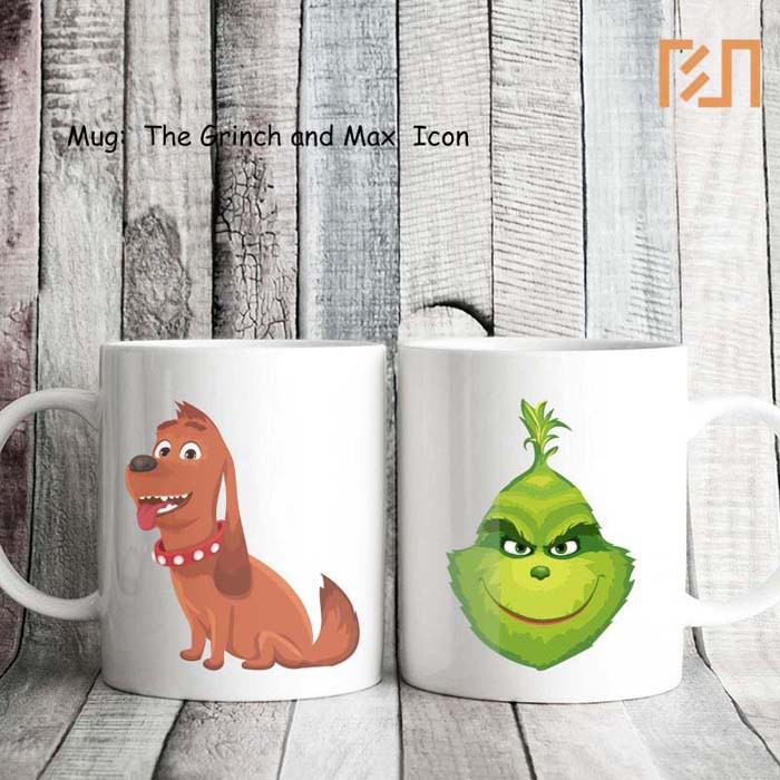 แก้วมัค ไอคอน Grinch และ Max