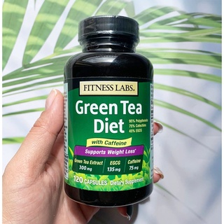 ชาเขียวสกัด Green Tea Diet 135mg EGCG 75mg Caffeine 120 Capsules (Fitness Labs ®)