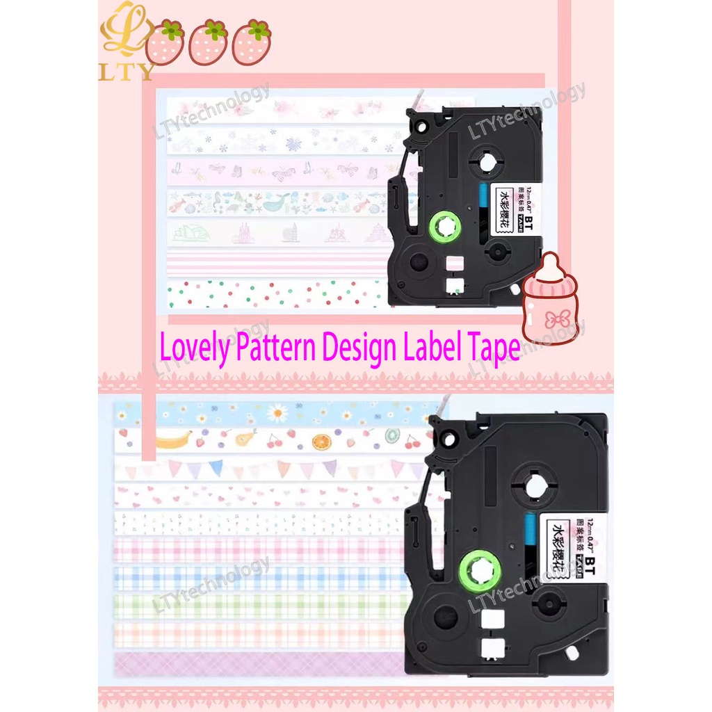 Tze231 Tze-231 12 มม. เทปฉลากสําหรับเครื่องพิมพ์ Brother P Touch P Touch Printers Tze131 Tz231 Tze-2