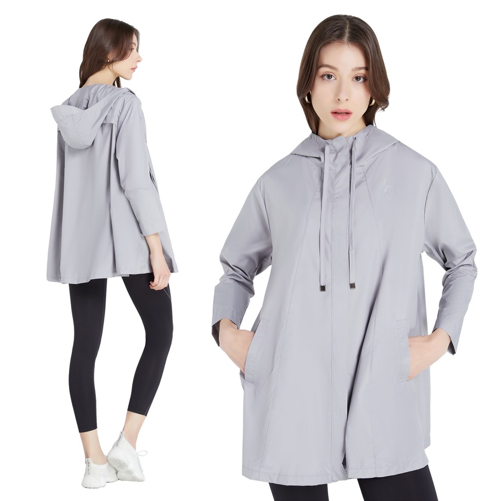 Cherilon Dansmate เสื้อฮู้ด แขนยาว ผู้หญิง กันน้ำ กันฝน แจ็คเก็ต เสื้อโค้ท MPN-BLA013 (S)