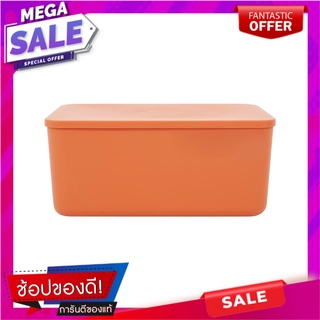 กล่องเก็บของ มีฝา STACKO MARU M 36x26x16 ซม. สีส้ม กล่องเก็บของ STORAGE BOX WITH LID STACKO MARU M 36X26X16CM ORANGE อุป