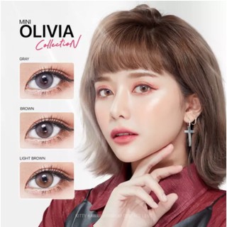 kitty kawaii Mini olivia Brown สีน้ำตาล บิ๊กอายมีค่าสายตา BY Kittykawaii เลนส์มินิเท่าตาจริง(แถมตลับคอนแทคเลนส์