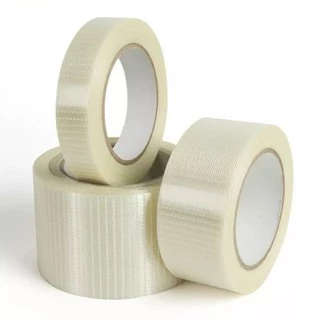 เทปใยสับปะรด Filament Tape ลายตาราง 50 เมตร