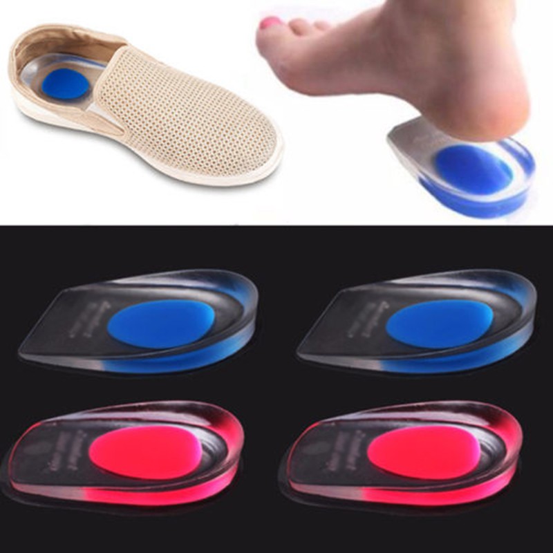 Heel Support Pad Cup Gel Silicone Soft Cushion Orthotic Insole Plantar Care