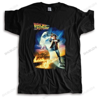 ถูกสุดๆเสื้อยืดแขนสั้น ผ้าฝ้าย 100% พิมพ์ลาย Back To The Future 80s Sci-fi Adventure สไตล์เรโทร สําหรับผู้ชาย