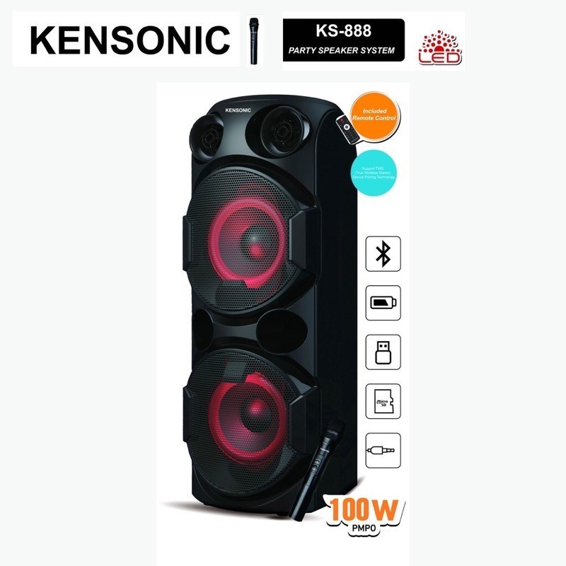 KENSONIC รุ่น KS-888 ลำโพงบลูทูธ Party Box
