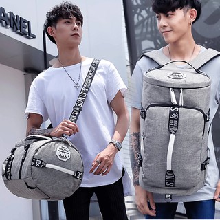 3in1 กระเป๋าเป้เดินทาง  Backpack กระเป๋าสะพายข้าง ถือ รุ่น BA-168 (สีเทา)