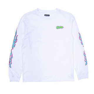 SLUM LTD - RIPNDIP Flaming Hot LS White