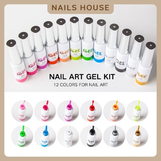 🏡 สีเจล สีเพ้นท์เล็บ พู่กันปลายแหลม 8ml. สีเจลเพ้นท์เล็บ สีพื้น เพ้นท์เล็บ สีเพ้นท์เล็บเจล สีเพ้น