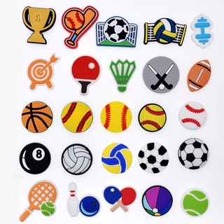 อุปกรณ์เสริมหัวเข็มขัด ลายการ์ตูน Jibitz Basketball Croc Pin คุณภาพสูง สําหรับตกแต่งรองเท้า