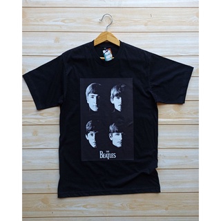 เสื้อยืดคอกลมเสื้อยืด พิมพ์ลาย The Beatles Members สีดํา ของขวัญสุดเท่S-4XL