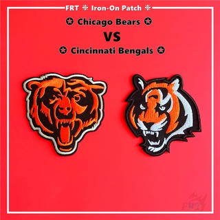 ☸ Chicago Bears VS. แผ่นแพทช์เหล็ก Cincinnati Bengals - NFL ☸ แผ่นแพทช์รีดติดเสื้อ DIY 1 ชิ้น