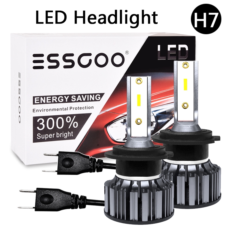 2PCS CREE H7 MINI Car LED Headlight Kits 8000LM Hi-Low Beam Bulbs 6000K White US
