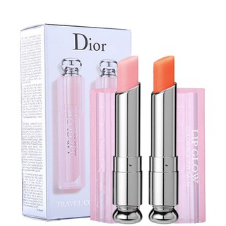 SALE..!!..Dior Addict Lip Glow Backstage Pros Color Reviver Duo SPF10 Lip Glow เซ็ทลิปคู่ 2 ไอเทม สีชมพูอ่อน และ ส้มอ่อน