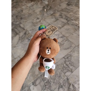 พวงกุญแจ Starbucks x Line Friends Brown Earthday Keychain (Summer 2022)