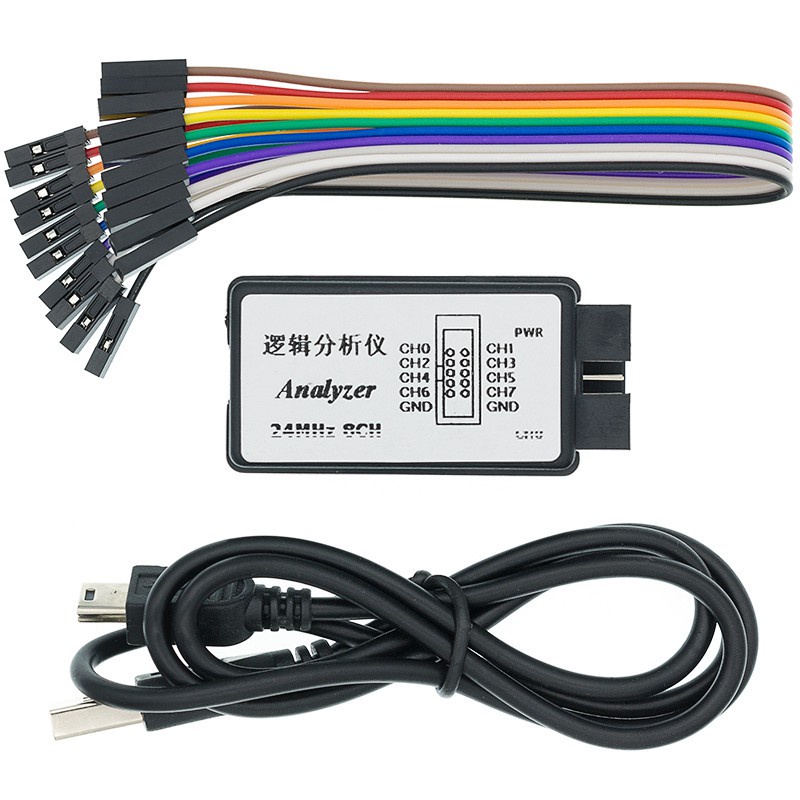 USB Logic Analyzer 24MHz 8 ช่อง 24M/วินาที Logic Analyzer Debugger สําหรับ ARM FPGA Logic Analyzer 2