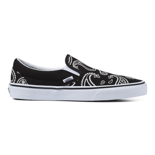 Vans รองเท้าผ้าใบ Classic Slip-On Peace Paisley | Black/True White ( VN0A5JMHB0E )