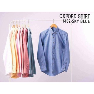 เสื้อเชิ้ตผ้า Oxford  สีฟ้า9