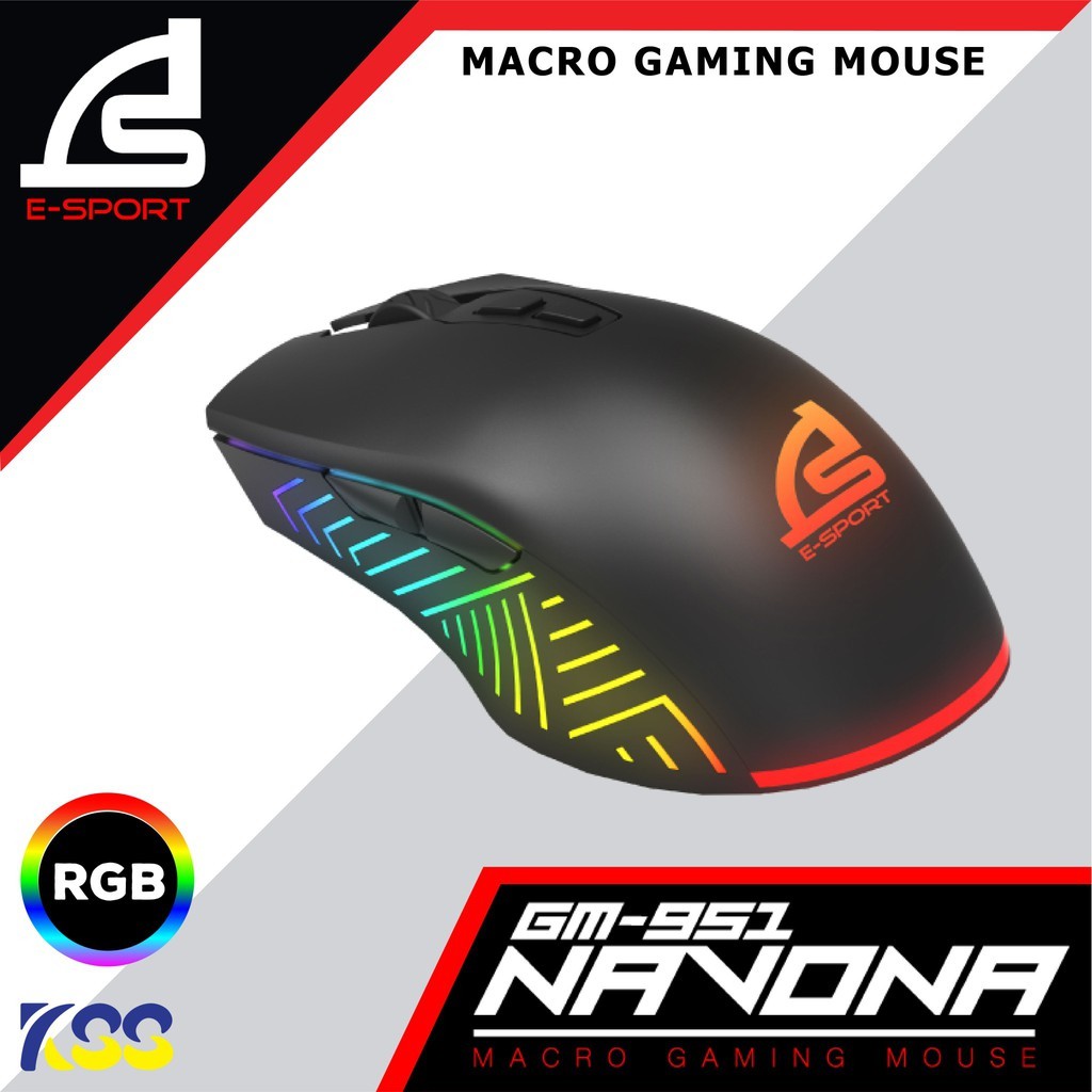 SIGNO E-Sport GM-951 NAVONA RGB(สีดำ)รับประกันสินค้า2ปี