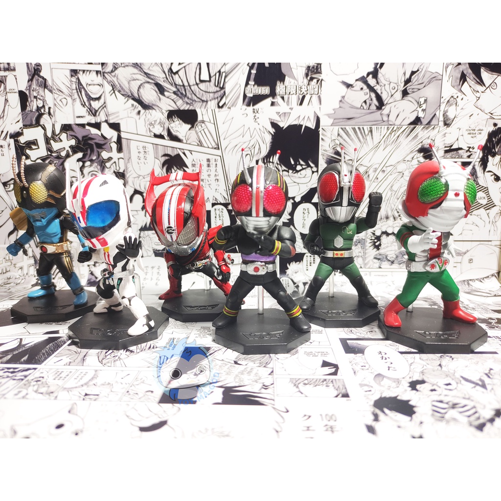 WCF Kamen Rider ไอ้มดแดง Masked Rider 3, V3, Kamen Rider Black แบล็ค, RX ทั้ง SET 6 ตัว มือ2 ไม่มีกล่อง
