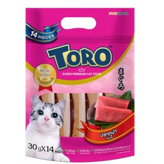 Toro Toro ขนมแมวแพ็คใหญ่สุดคุ้ม มีให้เลือก 2 รสชาติ ขนาด 14 x 30 กรัม