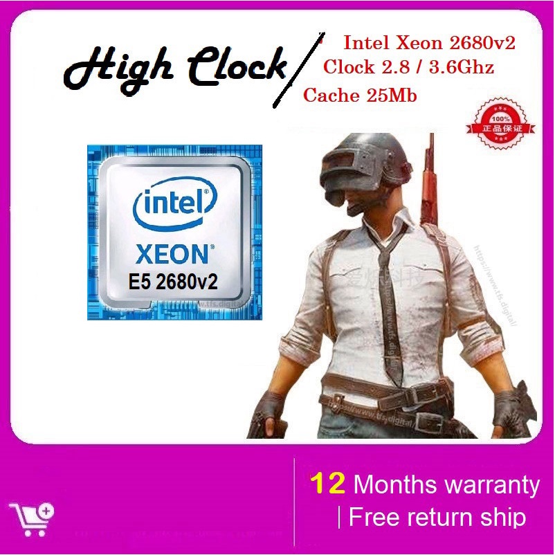 โปรเซสเซอร์ CPU Xeon e5 1650 v4 / 2686v4 / 2697v3 / e5 2690v3 / e5 2680v4 / e5 2690v2 / ซ็อกเก็ต 201