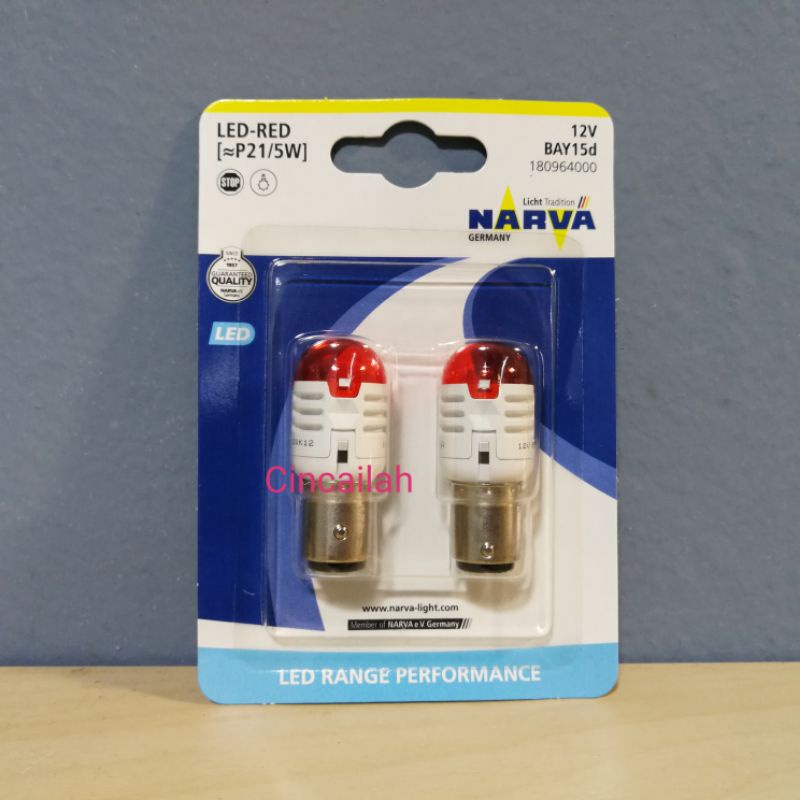 Narva P21/5W หลอดไฟเบรกหาง LED สีแดง 18096