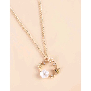 สร้อยคอแฟชั่น สร้อยคอจี้ดอกไม้ น่ารักๆ Flower Charm Necklace (ส่งจากไทย)