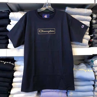 Champion Young เสื้อยืดลําลอง ผ้าฝ้าย แขนสั้น คอกลม พิมพ์ลายตัวอักษร สีขาว ใส่สบาย เรียบง่าย สําหรับผู้ชาย