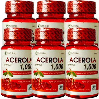 Nature Acerola Cherry สารสกัดจากอะเซโรล่า (6 กระปุก)