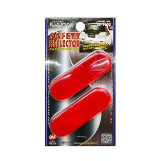 BAAN LEOMAX ทับทิมสะท้อนแสงวงรีใหญ่ รุ่น SR-5605 ขนาด 3 x 9 ซม. สีแดง ประดับยนต์