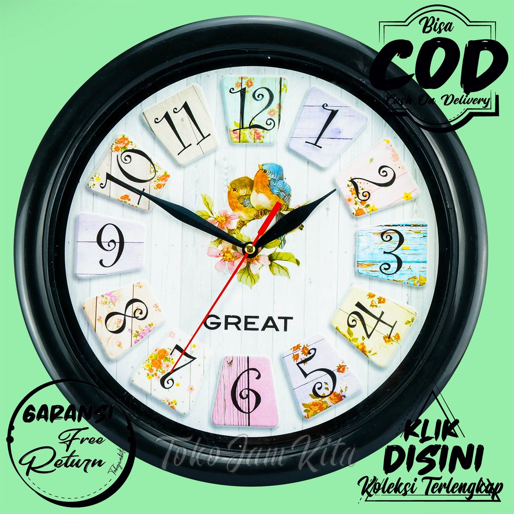SHABBY CHIC WALL CLOCK รวมแพ็คเกจที่สมบูรณ์ & GUARANTE ฟรี RETURN 777-G3