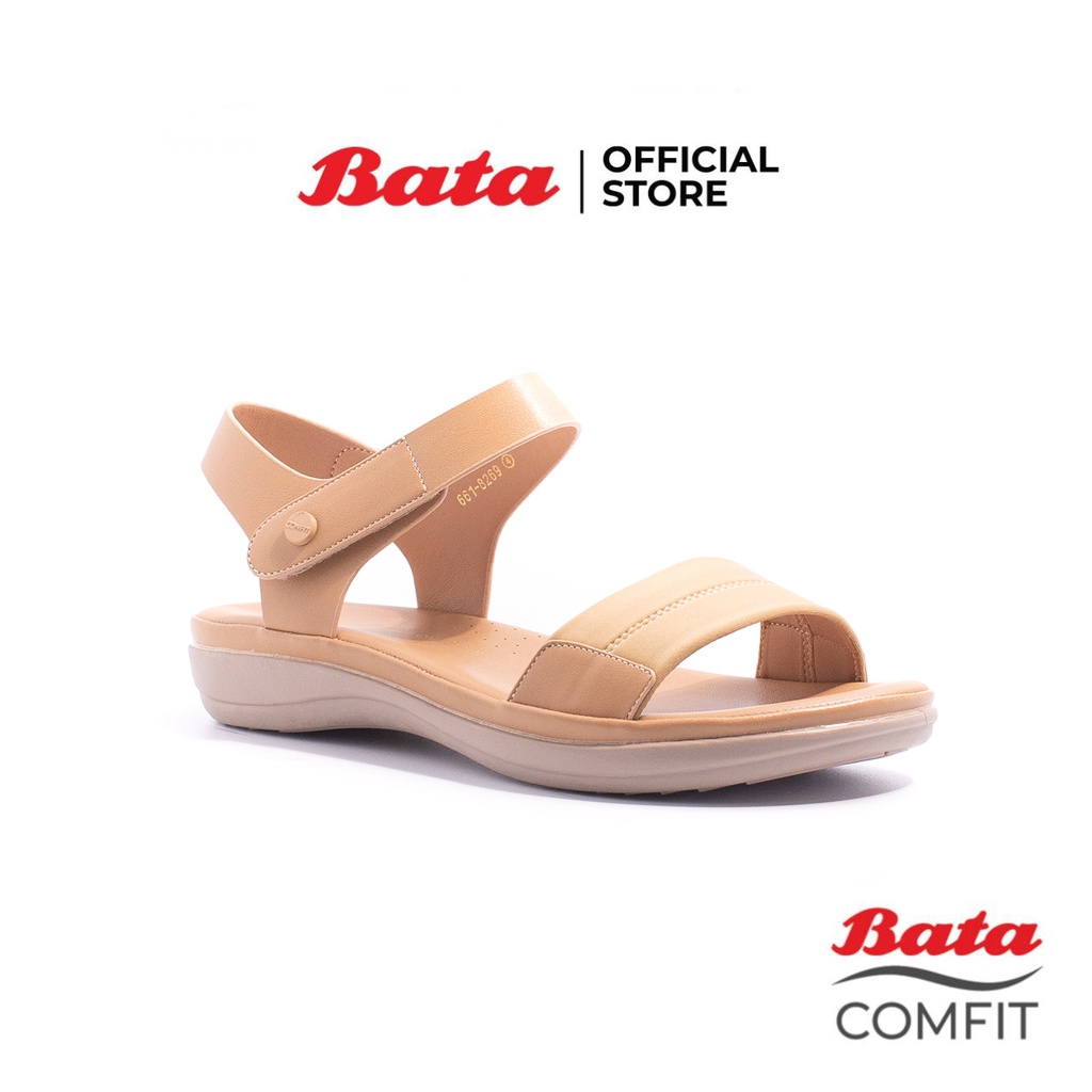 Bata Comfit รองเท้าเพื่อสุขภาพรัดส้น น้ำหนักเบา รองรับน้ำหนักเท้าได้ดี ส้นสูง 1 นิ้ว สำหรับผู้หญิง รุ่น Centa สีเบจ 6618269