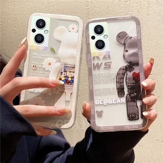 2022 เคส OPPO Reno 8 Z 5G Reno8 Pro 5G ใหม่เคสโทรศัพท์มือถือซิลิโคนนิ่ม TPU ใส กันกระแทกลายการ์ตูนหมีเดซี่น่ารักแฟชั่นสําหรับเคสโทรศัพท์ Oppo Reno8Z Reno8Pro